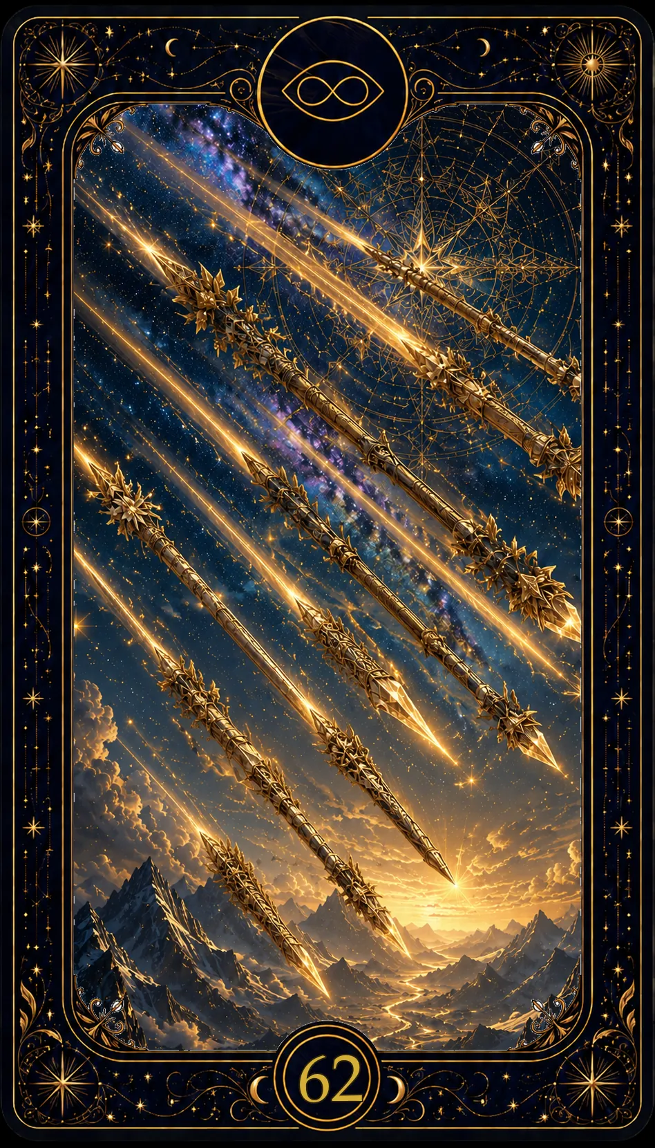 Acht der Stäbe (Eight of Wands)
