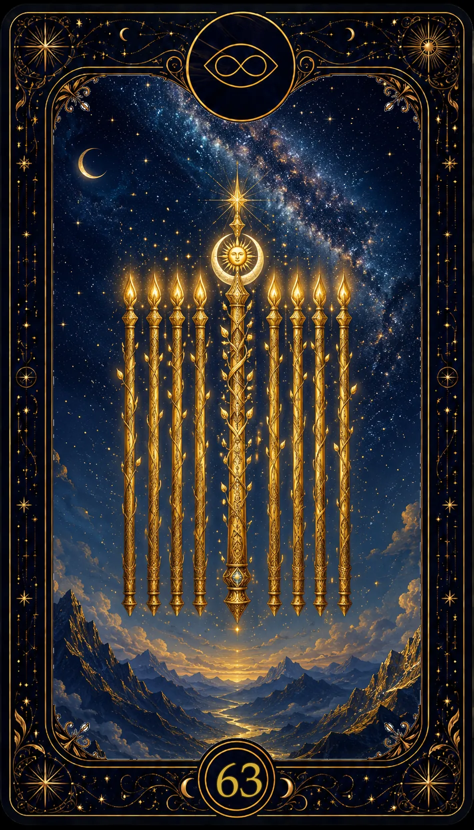 Neun der Stäbe (Nine of Wands)