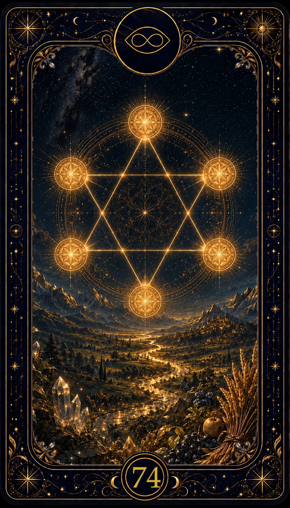 Sechs der Münzen (Six of Pentacles)